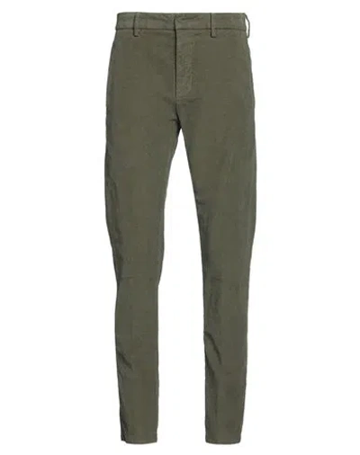 DONDUP DONDUP MAN PANTS MILITARY GREEN SIZE 28 COTTON, ELASTANE
