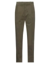 Dondup Man Pants Military Green Size 35 Cotton, Elastane