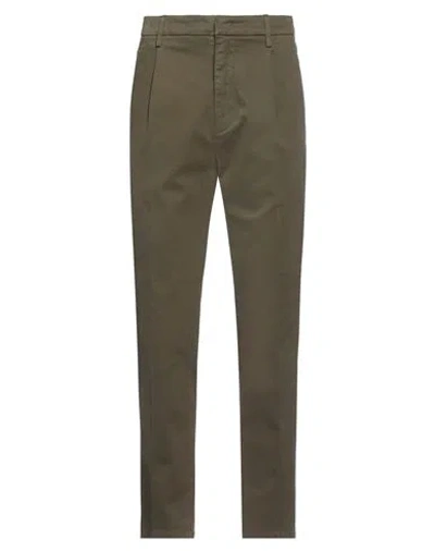 DONDUP DONDUP MAN PANTS MILITARY GREEN SIZE 28 COTTON, ELASTANE
