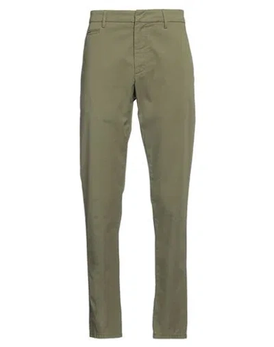 DONDUP DONDUP MAN PANTS MILITARY GREEN SIZE 29 COTTON, ELASTANE