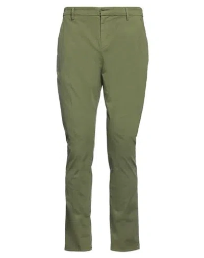 DONDUP DONDUP MAN PANTS MILITARY GREEN SIZE 29 COTTON, ELASTANE
