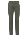 Dondup Man Pants Military Green Size 31 Cotton, Elastane In Green