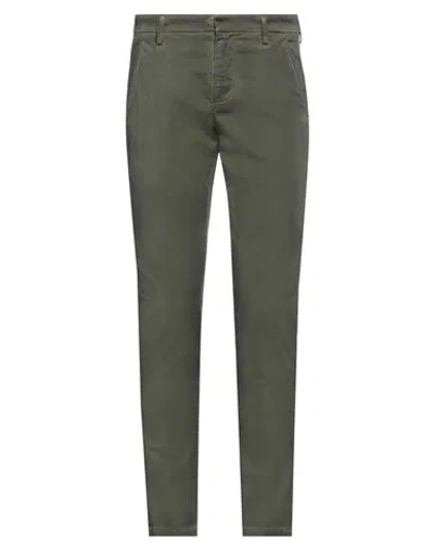 DONDUP DONDUP MAN PANTS MILITARY GREEN SIZE 29 COTTON, ELASTANE
