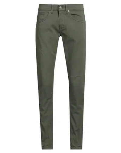 Dondup Man Pants Military Green Size 29 Cotton, Elastomultiester, Elastane