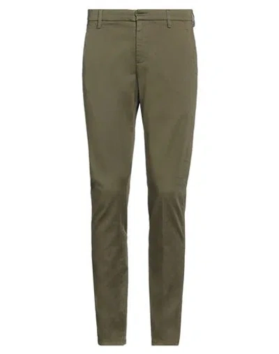 DONDUP DONDUP MAN PANTS MILITARY GREEN SIZE 32 COTTON, ELASTANE