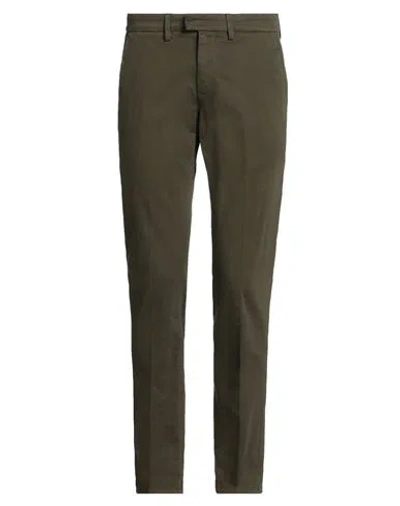 Dondup Man Pants Military Green Size 30 Cotton, Elastane