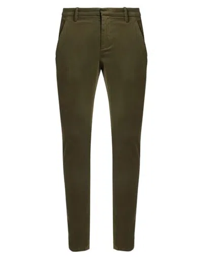 Dondup Man Pants Military Green Size 30 Cotton, Elastane