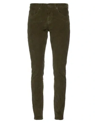 Dondup Man Pants Military Green Size 30 Cotton, Lyocell, Elastane In Black