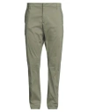Dondup Man Pants Military Green Size 30 Cotton, Polyamide, Elastane