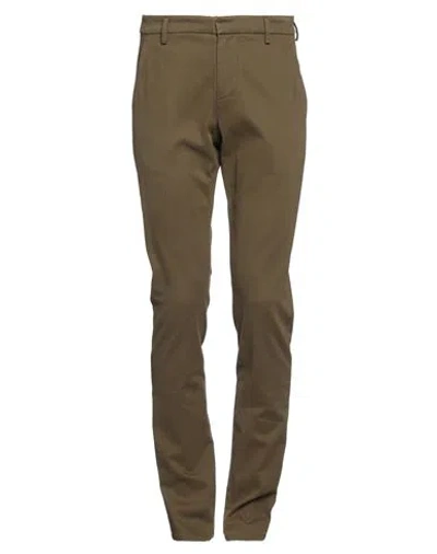 DONDUP DONDUP MAN PANTS MILITARY GREEN SIZE 30 MODAL, COTTON, ELASTANE
