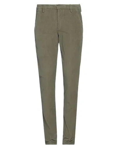 Dondup Man Pants Military Green Size 31 Cotton, Elastane In Green