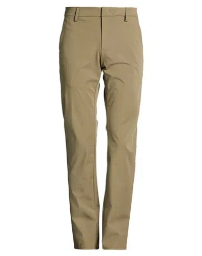 Dondup Man Pants Military Green Size 32 Polyamide, Elastane In Brown