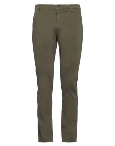 Dondup Man Pants Military Green Size 33 Cotton, Elastane
