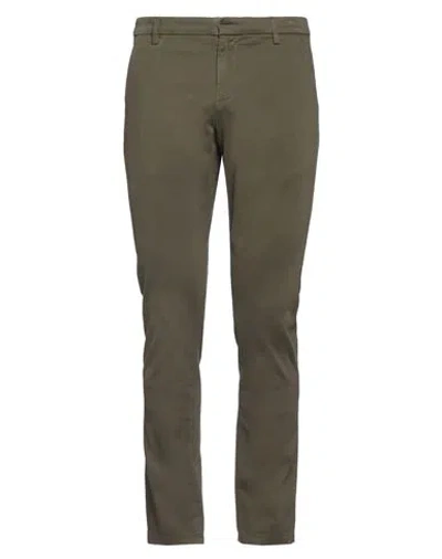 DONDUP DONDUP MAN PANTS MILITARY GREEN SIZE 32 COTTON, ELASTANE