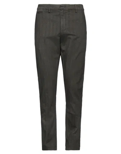 Dondup Man Pants Military Green Size 34 Cotton, Elastane