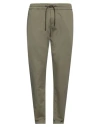 Dondup Man Pants Military Green Size 35 Cotton, Elastane In Green