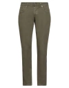 Dondup Man Pants Military Green Size 32 Cotton, Elastane