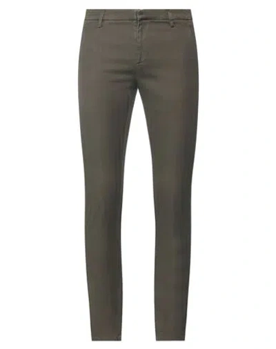 Dondup Man Pants Military Green Size 35 Cotton, Lyocell, Elastane