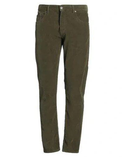 DONDUP DONDUP MAN PANTS MILITARY GREEN SIZE 35 COTTON, LYOCELL, ELASTANE