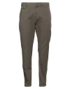 Dondup Man Pants Military Green Size 31 Cotton, Elastane In Green