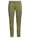 Dondup Man Pants Military Green Size 31 Cotton, Polyamide, Elastane