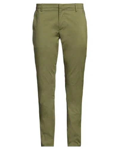 DONDUP DONDUP MAN PANTS MILITARY GREEN SIZE 31 COTTON, POLYAMIDE, ELASTANE