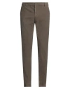 Dondup Man Pants Military Green Size 35 Cotton, Elastane In Brown
