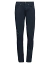 Dondup Man Pants Navy Blue Size 32 Cotton, Elastane