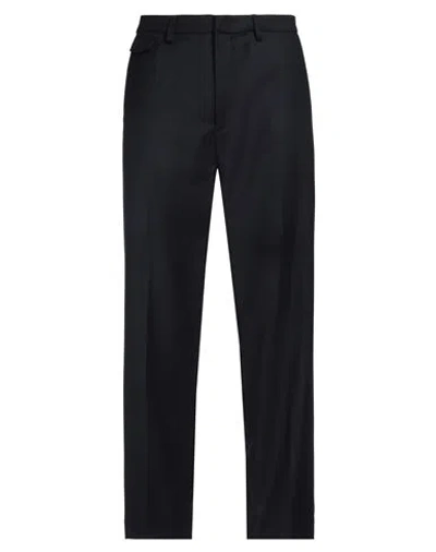 Dondup Man Pants Navy Size 34 Virgin Wool, Elastane In Navy Blue