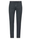 Dondup Man Pants Navy Size 34 Linen, Lyocell, Elastane In Navy Blue