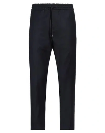 Dondup Man Pants Navy Size 34 Virgin Wool, Elastane In Navy Blue