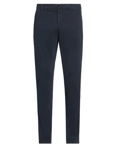 Dondup Man Pants Navy Size 30 Cotton, Elastane In Navy Blue