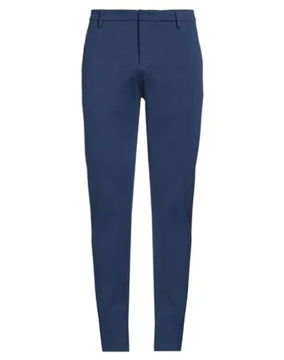 Dondup Man Pants Navy Size 35 Viscose, Polyamide, Elastane In Navy Blue