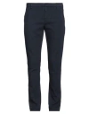 Dondup Man Pants Navy Blue Size 36 Cotton, Elastane