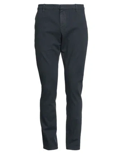 Dondup Man Pants Midnight Blue Size 31 Cotton, Tencel Lyocell, Elastane In Navy Blue