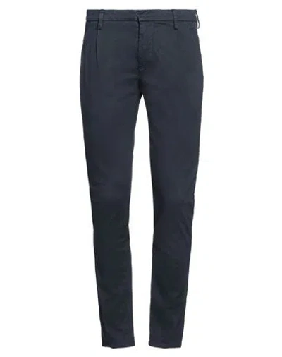 Dondup Man Pants Navy Size 29 Cotton, Elastane In Navy Blue
