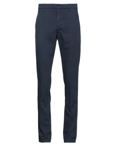 Dondup Man Pants Navy Size 29 Cotton, Elastane In Navy Blue