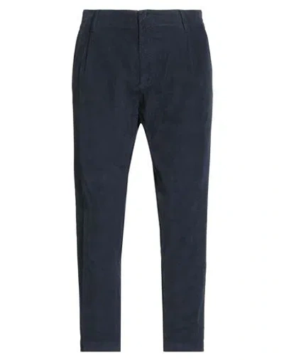 Dondup Man Pants Navy Size 33 Cotton, Elastane In Blue