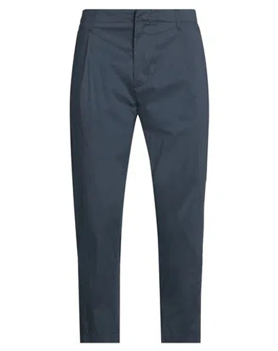 Dondup Man Pants Navy Size 33 Cotton, Polyamide, Elastane In Navy