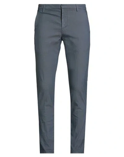 Dondup Man Pants Navy Size 33 Cotton, Polyester, Elastane In Blue