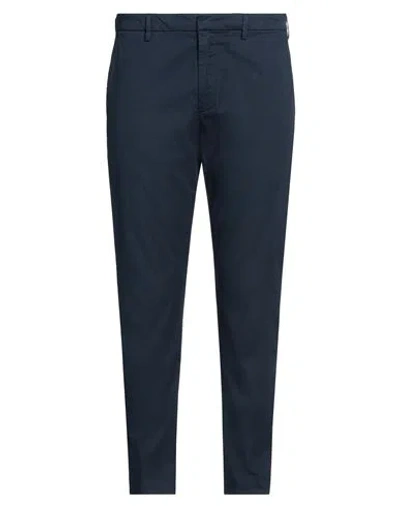 Dondup Man Pants Navy Size 34 Cotton, Elastane In Blue
