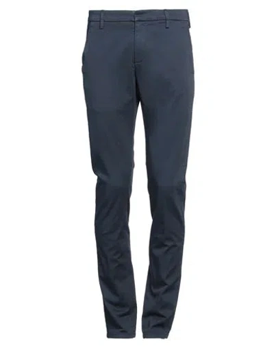 Dondup Man Pants Navy Size 30 Cotton, Elastane