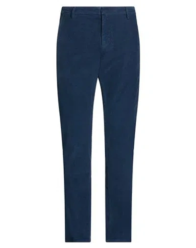 Dondup Man Pants Navy Size 35 Cotton, Elastane