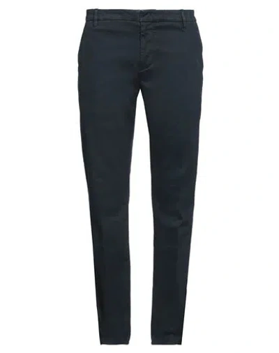 Dondup Man Pants Navy Size 38 Cotton, Elastane In Blue