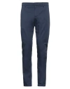 Dondup Man Pants Navy Size 40 Cotton, Silk, Elastane In Navy Blue