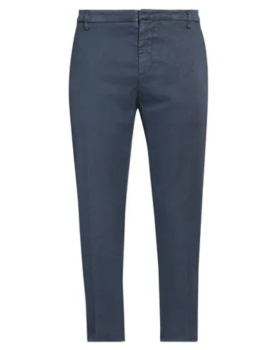 Dondup Man Pants Navy Size 31 Linen, Lyocell, Elastane