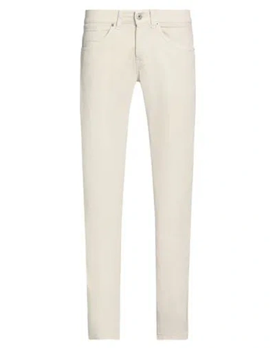 DONDUP DONDUP MAN PANTS OFF WHITE SIZE 29 COTTON, ELASTANE