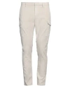 Dondup Man Pants Off White Size 35 Cotton, Elastane