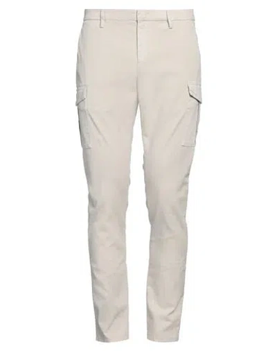 Dondup Man Pants Off White Size 35 Cotton, Elastane