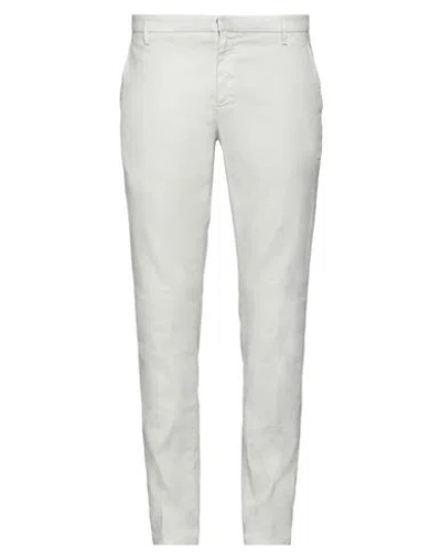 Dondup Man Pants Off White Size 33 Linen, Lyocell, Elastane